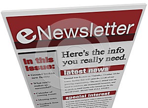 ENewsletter Issue Email Information