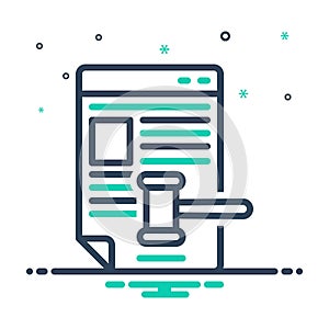 Mix icon for Enforcement, impone and justice