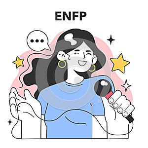 ENFP MBTI type. Charcter with the extraverted, intuitive, feeling photo