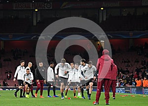 Bayern Munich Players Warming Up