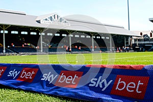 General view of Craven Cottage with SkyBet Championship branding