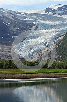 Engabreen arm of Svartisen glacier the Black Glacier