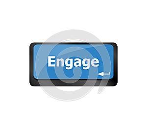 Engage button on computer pc keyboard key