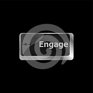 Engage button on computer pc keyboard key