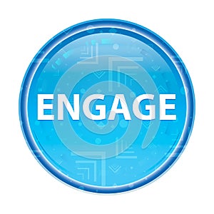 Engage floral blue round button