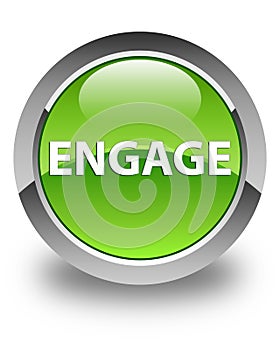 Engage glossy green round button