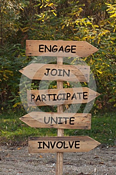 Engage Join Participate Involve