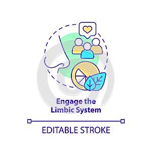 Engage limbic system concept icon