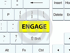Engage yellow keyboard button