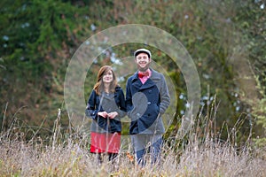 Engaged Couple Outdoors