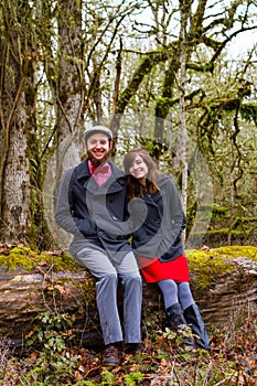 Engaged Couple Outdoors