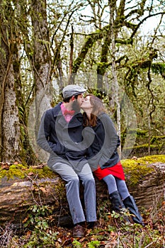 Engaged Couple Outdoors