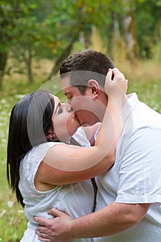 Engaged Couple Portrait Outdoors