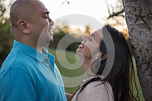 Engaged Latin Couple