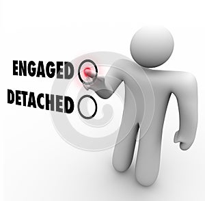 Engaged Vs Detached Person Choosing Interaction Attitude