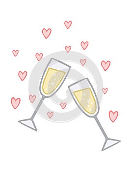 Engagement Champagne Love Toast