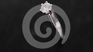 Engagement diamond ring rotating, seamless loop