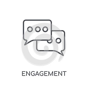 Engagement linear icon. Modern outline Engagement logo concept o