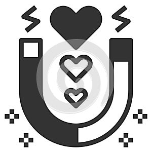 Engagement Love icon solid   vector illustration