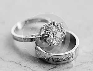 Engagement ring set photo