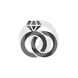 Engagement rings vector icon