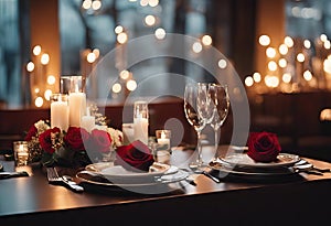Engagement setting light restaurant decor flowers marriage surprise couple proposal nner date candles romantic Decoration Candle