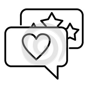 Engaging chat content icon, outline style