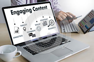 Engaging CONTENT marketing Data Blogging Media Publication Info photo