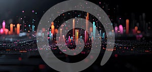 An Engaging 3D Representation of Colorful Data Visualizations in an Abstract Digital Space