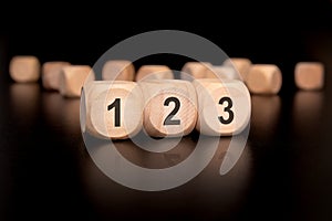 Engaging in a Fun and Creative Counting Down Activity with Wooden Blocks 123 Sequence