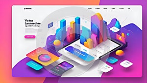 Engaging Gradient UX Template. AI generate