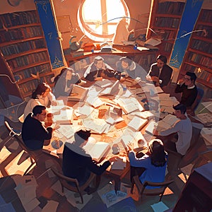 Engaging Group Study in Library