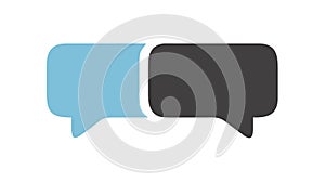 Engaging Two Speech Bubbles Icon Representing Dialogue, vector design Generative AI