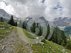 Engalm Valley at Karwendel mountains in Austria