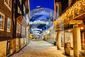 Engelberg ski and mountains village resort at night, Switzerland