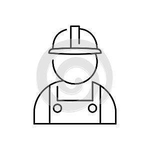Engeneer or worker icon isolated. Industrial man symbol. Builder icon. EPS 10 and construction worker photo