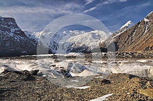 Engilchek glacier in Kyrgyzstan