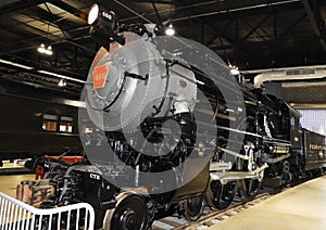Historic steam train locomotive engine 460 in RR Museum
