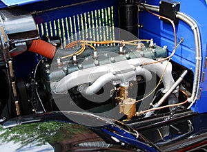 Engine in antique car