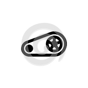 Engine belt icon vector on white background, sign and symbol