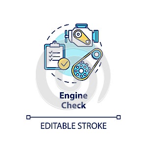 Engine check concept icon