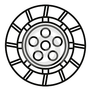 Engine clutch icon outline vector. Car disk