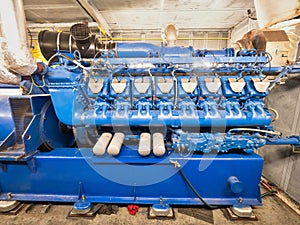 Engine of a cogeneration unit burning residual methane