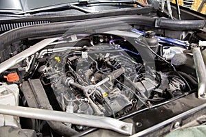 The engine without a cover