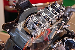 Engine in cut through view