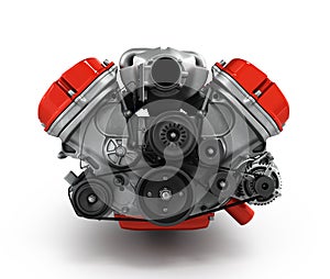 Engine gearbox isolated on a white background 3d render