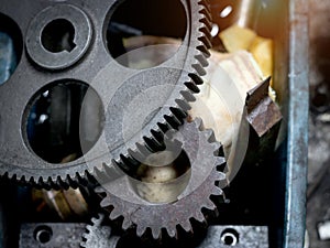 Engine gears wheels and auto parts engine machinery components at heavy industry manufacturing factory