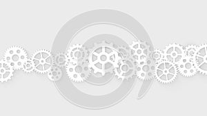Engine gears wheels rotate. Work process concept. Abstract business motion background
