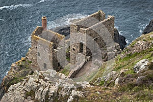 Engine Houses at Crown Mines at Botallack, Cornwall UK