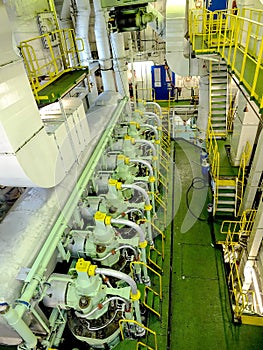 Engine inside a ship